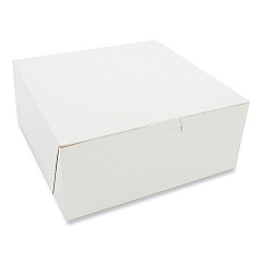 SCT Bakery Boxes, Standard, 7 x 7 x 3, White, Paper, 250/Carton (SCH1517)