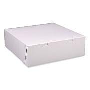 SCT Bakery Boxes, Standard, 12 x 12 x 4, White, Paper, 100/Carton (SCH1585)