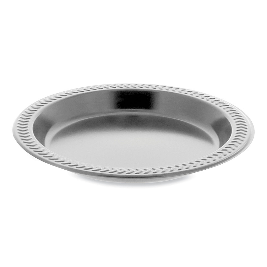 Pactiv Evergreen Meadoware Impact Plastic Dinnerware, Plate, 6" dia, Black, 1,000/Carton (PCTYMI6E)