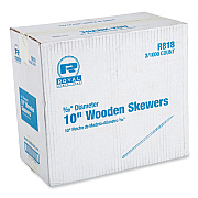 AmerCareRoyal Wooden Skewers, 10", Natural, 1,000/Box, 3 Boxes/Carton (R818)