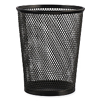 Universal Jumbo Steel Mesh Pencil Cup, 4.38" Diameter x 5.38"h, Black (UNV20013)