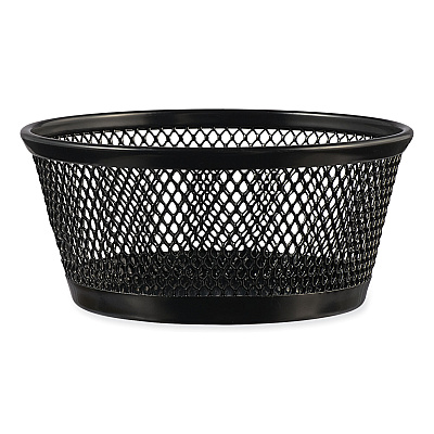 Universal Jumbo Mesh Storage Dish, 4.38" Diameter x 2"h, Black (UNV20014)