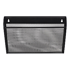 Universal Metal Mesh Wall File, Letter Size, 14" x 3.1" x 8.2", Black (UNV20026)
