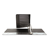 Universal Slant D-Ring View Binder, 3 Rings, 4" Capacity, 11 x 8.5, Black (UNV20995)