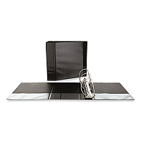 Universal Slant D-Ring View Binder, 3 Rings, 5" Capacity, 11 x 8.5, Black (UNV20998)