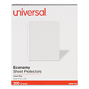 Universal Standard Sheet Protector, Economy, 8.5 x 11, Clear, 200/Box (UNV21123)