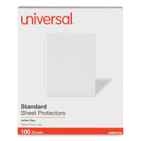 Universal Top-Load Poly Sheet Protectors, Standard, Letter, Clear, 100/Box (UNV21125)
