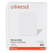 Universal Top-Load Poly Sheet Protectors, Heavy Gauge, Clear, 50/Pack (UNV21128)