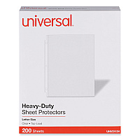 Universal Top-Load Poly Sheet Protectors, Heavy Gauge, Letter Size, Clear, 200/Pack (UNV21134)