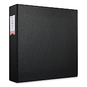 Universal Deluxe Non-View D-Ring Binder with Label Holder, 3 Rings, 2" Capacity, 11 x 8.5, Black (UNV20781)