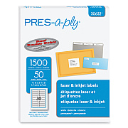 PRES-a-ply Labels, 0.66 x 3.44, White, 30/Sheet, 50 Sheets/Box (AVE30632)