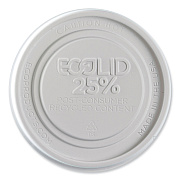 Eco-Products Evolution World EcoLid 25% Recycled Food Container Lid, Fits 12 to 32 oz Containers, White, Plastic, 500/Carton (ECOEPBRSCLIDL)
