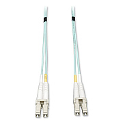 Tripp Lite Duplex Multimode 50/125 OM3 LSZH Fiber Patch Cable (LC/LC), 10 GB, 3 ft, Aqua (N82001M)