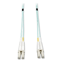 Tripp Lite Duplex Multimode 50/125 OM3 LSZH Fiber Patch Cable (LC/LC), 10 GB, 3 ft, Aqua (N82001M)