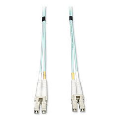 Tripp Lite Duplex Multimode 50/125 OM3 LSZH Fiber Patch Cable (LC/LC), 10 GB, 3 ft, Aqua (N82001M)
