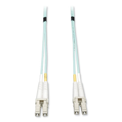 Tripp Lite Duplex Multimode 50/125 OM3 LSZH Fiber Patch Cable (LC/LC), 10 GB, 3 ft, Aqua (N82001M)