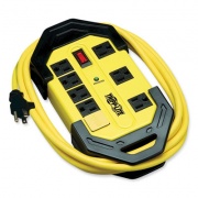 Tripp Lite Protect It! Industrial Safety Surge Protector, 8 AC Outlets, 12 ft Cord, 1,500 J, Yellow/Black (TLM812SA)