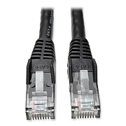 Tripp Lite CAT6 Gigabit Snagless Molded Patch Cable, 1 ft, Black (N201001BK)