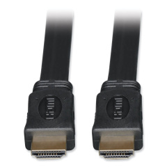 Tripp Lite High Speed HDMI Flat Cable, Ultra HD 4K, Digital Video with Audio (M/M), 3 ft, Black (P568003FL)