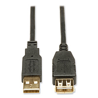 Tripp Lite USB 2.0 A Extension Cable, 10 ft, Black (U024010)