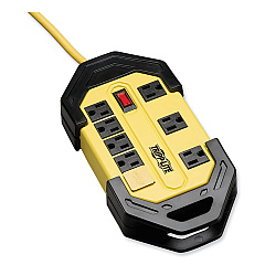 Tripp Lite Power It! Safety Power Strip with Safety Covers, 8 Outlets, 15 ft Cord, Yellow/Black (TLM815NS)
