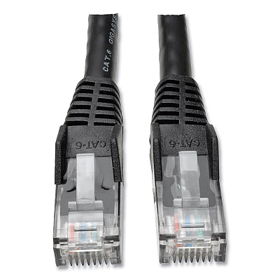 Tripp Lite CAT6 Gigabit Snagless Molded Patch Cable, 25 ft, Black (N201025BK)