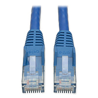 Tripp Lite CAT6 Gigabit Snagless Molded Patch Cable, 10 ft, Blue (N201010BL)