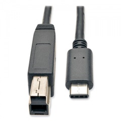 Tripp Lite USB 3.1 Gen 1 (5 Gbps) Cable, USB Type-C (USB-C) to USB 3.0 Type-B (M/M), 3 ft, Black (U422003)