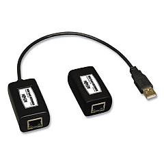 Tripp Lite USB Over CAT5/CAT6 Extender, Transmitter and Receiver, 1 Port, Range Up to 150 ft (TRPB202150)