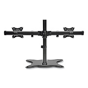 Tripp Lite Dual Desktop Monitor Stand, For 13" to 27" Monitors, 31.69" x 10" x 18.11", Black, Supports 26 lb (DDR1327SDD)