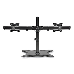 Tripp Lite Dual Desktop Monitor Stand, For 13" to 27" Monitors, 31.69" x 10" x 18.11", Black, Supports 26 lb (DDR1327SDD)