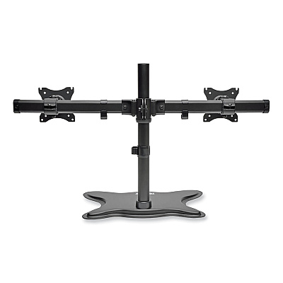 Tripp Lite Dual Desktop Monitor Stand, For 13" to 27" Monitors, 31.69" x 10" x 18.11", Black, Supports 26 lb (DDR1327SDD)
