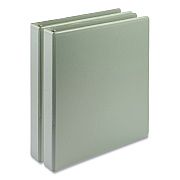 Samsill Earth's Choice Plant-Based BOHO D-Ring View Binders, 1" Capacity, 11 x 8.5, Sage, 2/Pack (SAMU69342)