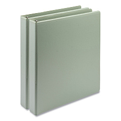 Samsill Earth's Choice Plant-Based BOHO D-Ring View Binders, 1" Capacity, 11 x 8.5, Sage, 2/Pack (SAMU69342)