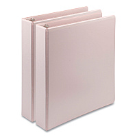 Samsill Earth's Choice Plant-Based BOHO D-Ring View Binders, 1.5" Capacity, 11 x 8.5, Rose, 2/Pack (SAMU69540)
