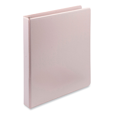 Samsill Earth's Choice Plant-Based BOHO D-Ring View Binders, 1" Capacity, 11 x 8.5, Rose, 2/Pack (SAMU69340)