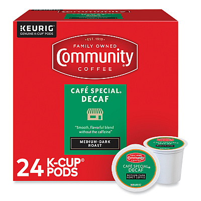 Community Coffee Cafe Special Decaf K-Cup, 24/Box (GMT6408CC)