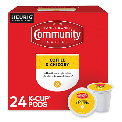 Community Coffee Coffee and Chicory K-Cup, 24/Box (GMT6414CC)