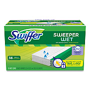 Swiffer Wet Refill Cloths, 10 x 8, Lavender Vanilla and Comfort, White, 36/Carton (PGC55311)