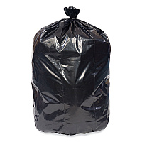 Pitt Plastics Eco Strong Plus Can Liners, 33 gal, 1 mil, 33" x 39", Black, Perforated Roll, 150/Carton (PITPCRL3339XHK)