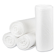 Pitt Plastics Eco Strong Plus Can Liners, 40 gal, 14 mic, 40" x 46", Natural, Perforated Roll, 250/Carton (PITPCRH404614N)