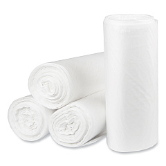 Pitt Plastics Eco Strong Plus Can Liners, 40 gal, 14 mic, 40" x 46", Natural, Perforated Roll, 250/Carton (PITPCRH404614N)