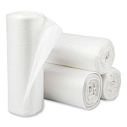 Pitt Plastics Eco Strong Plus Can Liners, 40 gal, 16 mic, 40" x 46", Natural, Perforated Roll, 250/Carton (PITPCRH404616N)