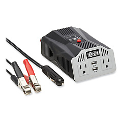 Tripp Lite PowerVerter Ultra-Compact Car Inverter, 400 W, Two AC Outlets/Two USB Ports, 3.1 A (PV400USB)