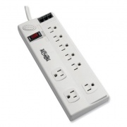 Tripp Lite Protect It! Computer Surge Protector, 8 AC Outlets, 8 ft Cord, 3,150 J, White (TLP808TELTAA)