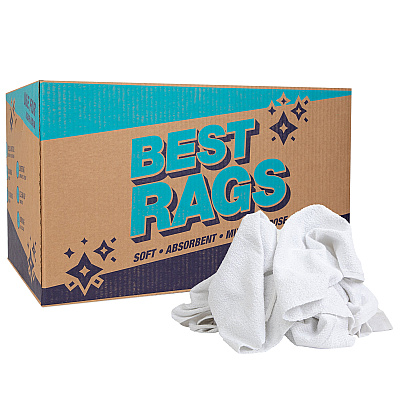 W54 Hand Towel Size Terry Wipers White 25lb Box (N-W54-25)