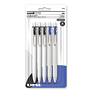 uniball uniONE Gel Pen, Retractable, Medium 0.7 mm, Assorted Business Ink Colors, Assorted Barrel Colors, 5/Pack (UBC70380)
