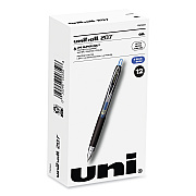 uniball 207 Signo Gel Ultra Micro Gel Pen, Retractable, Extra-Fine 0.38 mm, Blue Ink, Clear/Black Barrel (UBC1790923)
