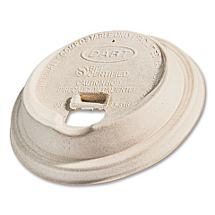 Dart Fiber Lids for Paper Cups, ProPlanet Seal, Fits 10 oz to 24 oz Cups, Tan, 1,000/Carton (DCCLK316FBR)