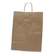 Kari-Out Kraft Paper Bags, Natural Kraft Flat Handles, 13" x 7" x 17", Natural, 250/Carton (KOT1200130)